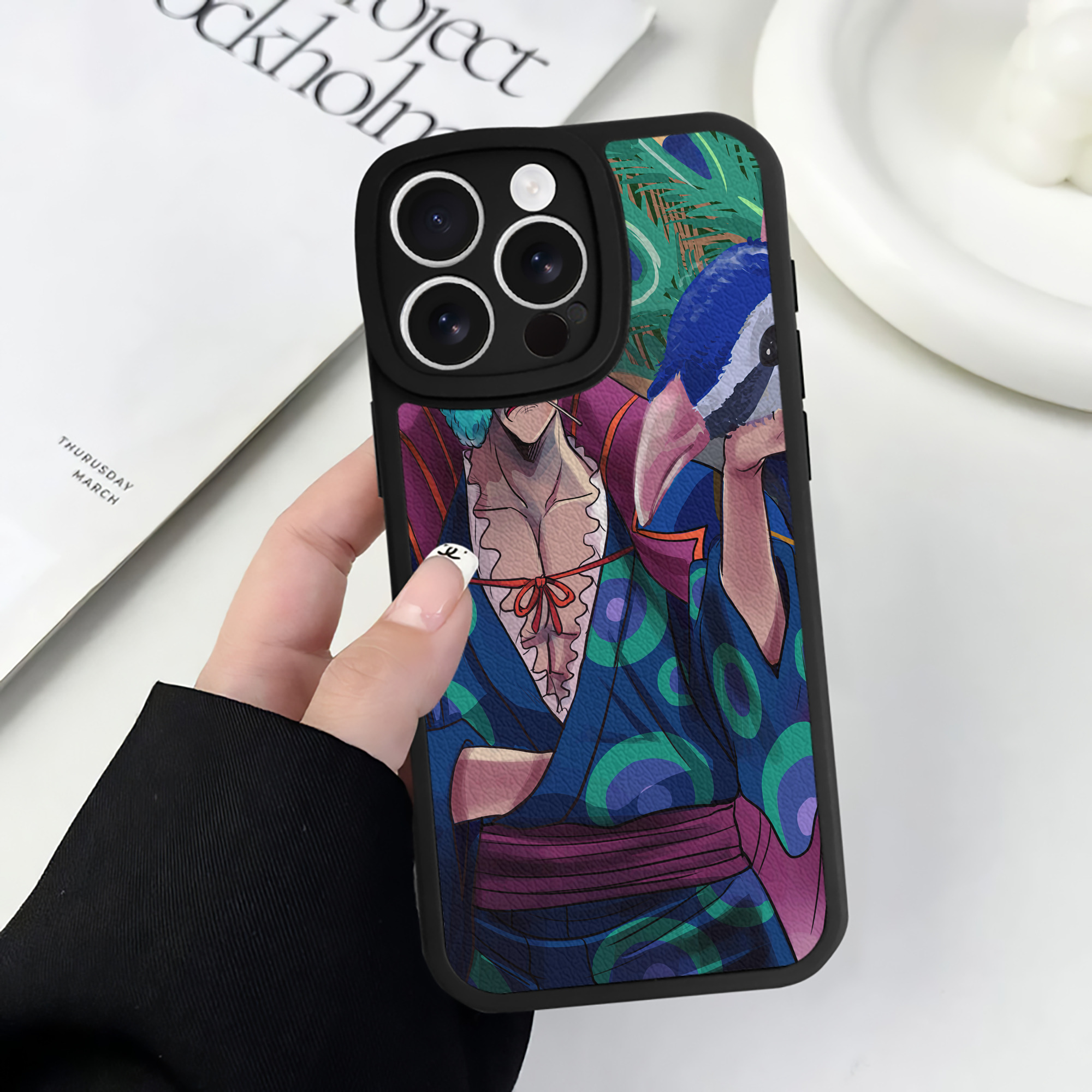 （画像用） ワンピース ONE PIECE 【iPhone 16シリーズ対応】シリコンスマホケース（レザー調） 材質：シリコン